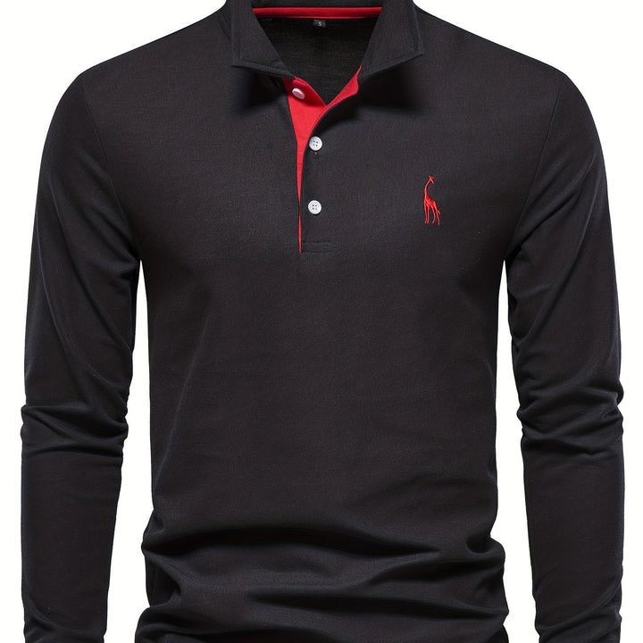 Classic Fit Long-Sleeve Polo for Men