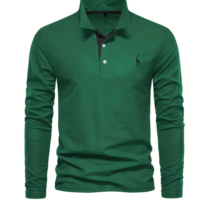 Classic Fit Long-Sleeve Polo for Men