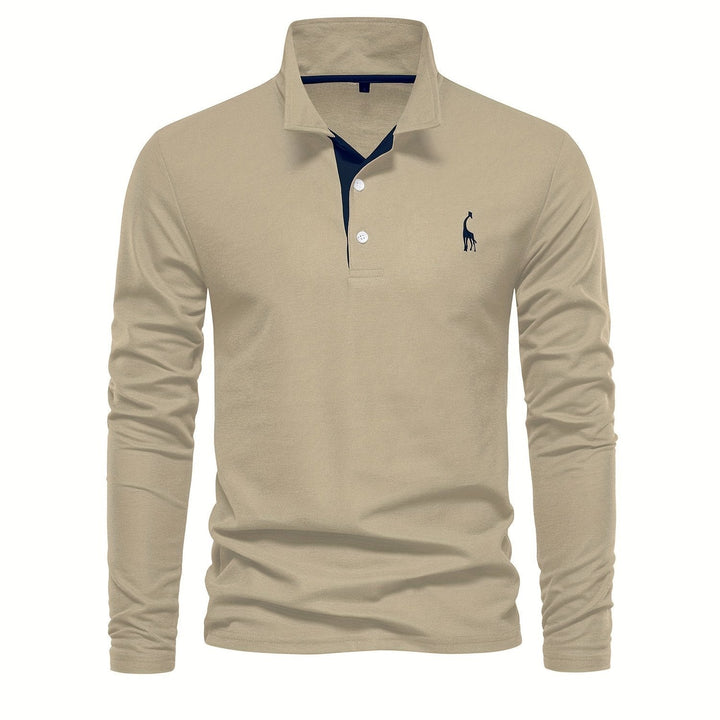 Classic Fit Long-Sleeve Polo for Men