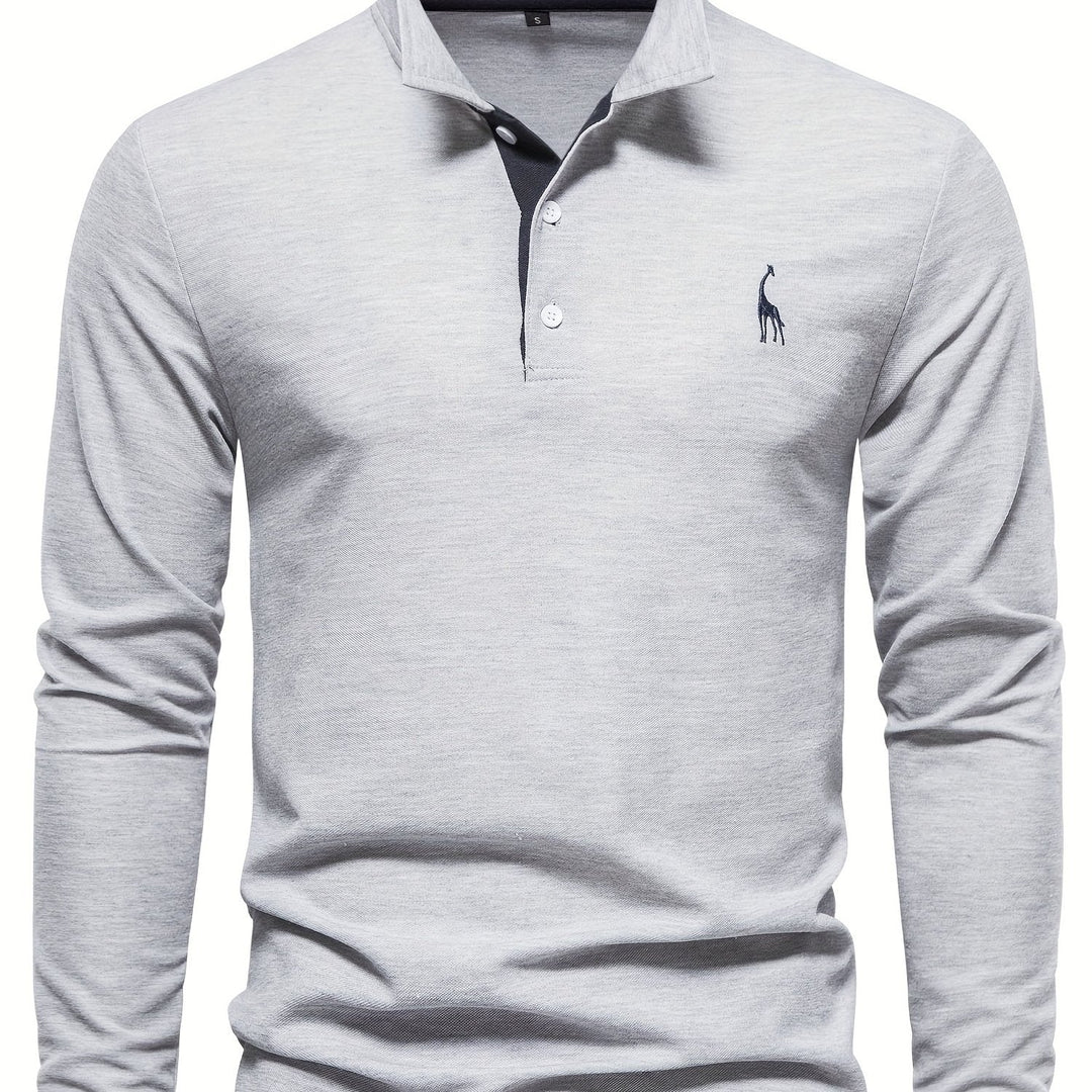 Classic Fit Long-Sleeve Polo for Men