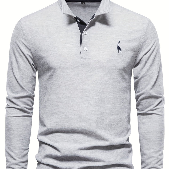 Classic Fit Long-Sleeve Polo for Men