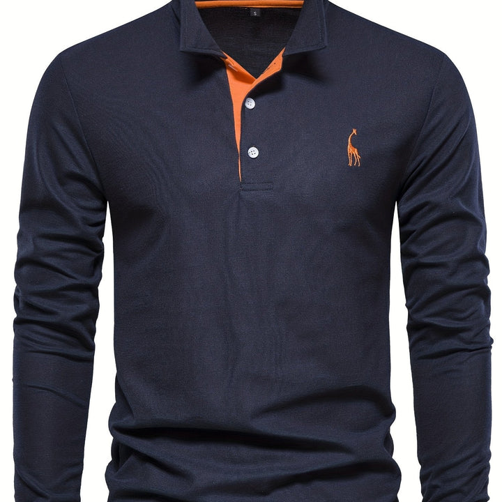 Classic Fit Long-Sleeve Polo for Men
