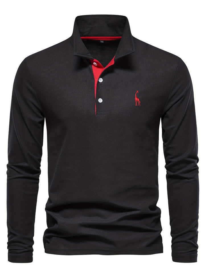 Classic Fit Long-Sleeve Polo for Men