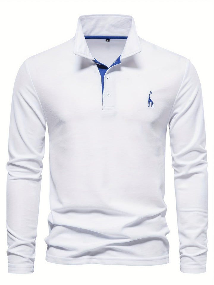 Classic Fit Long-Sleeve Polo for Men