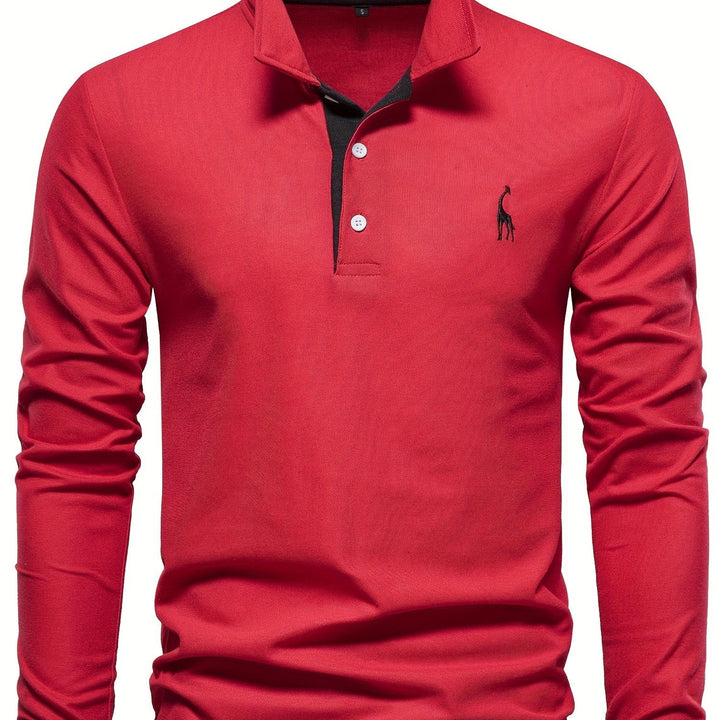Classic Fit Long-Sleeve Polo for Men