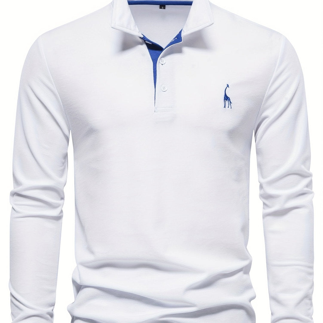 Classic Fit Long-Sleeve Polo for Men