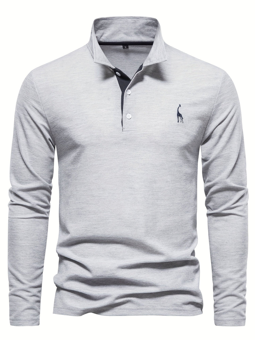 Breathable Long-Sleeve Polo Shirt for Men