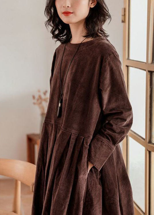 Cozy Corduroy Dress for Fall and Winter - Isabella
