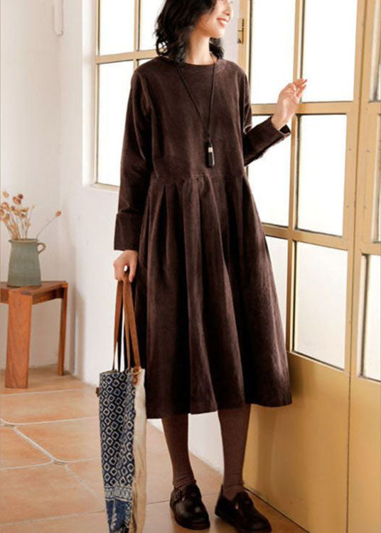 Cozy Corduroy Dress for Fall and Winter - Isabella