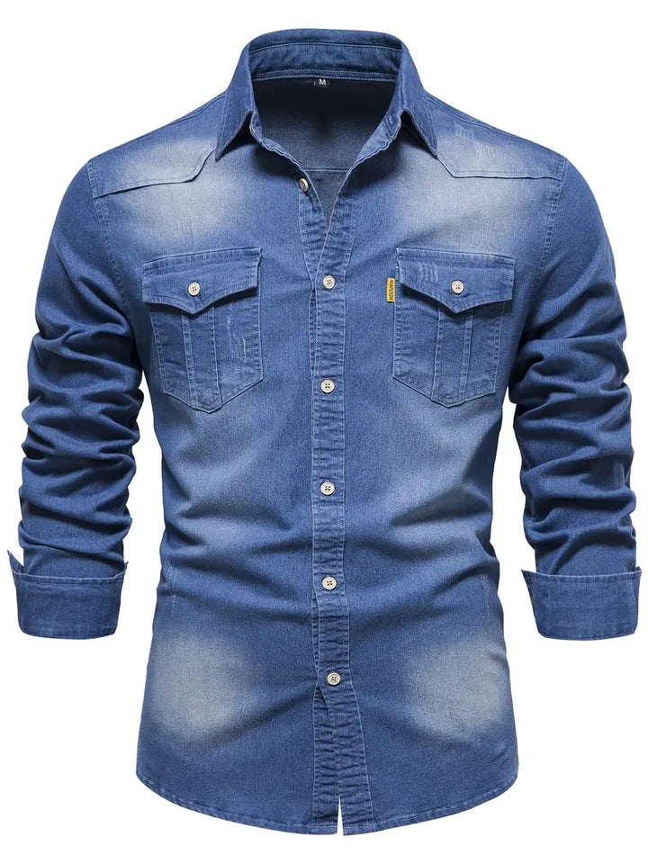Indigo Button-Up for Men - Carter