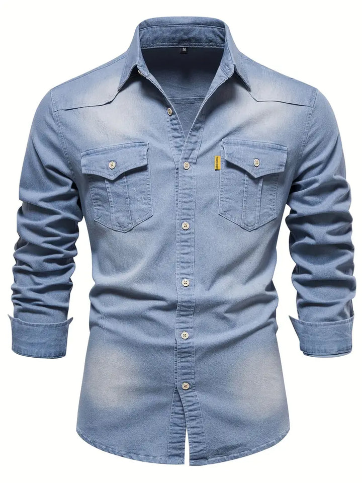 Indigo Button-Up for Men - Carter