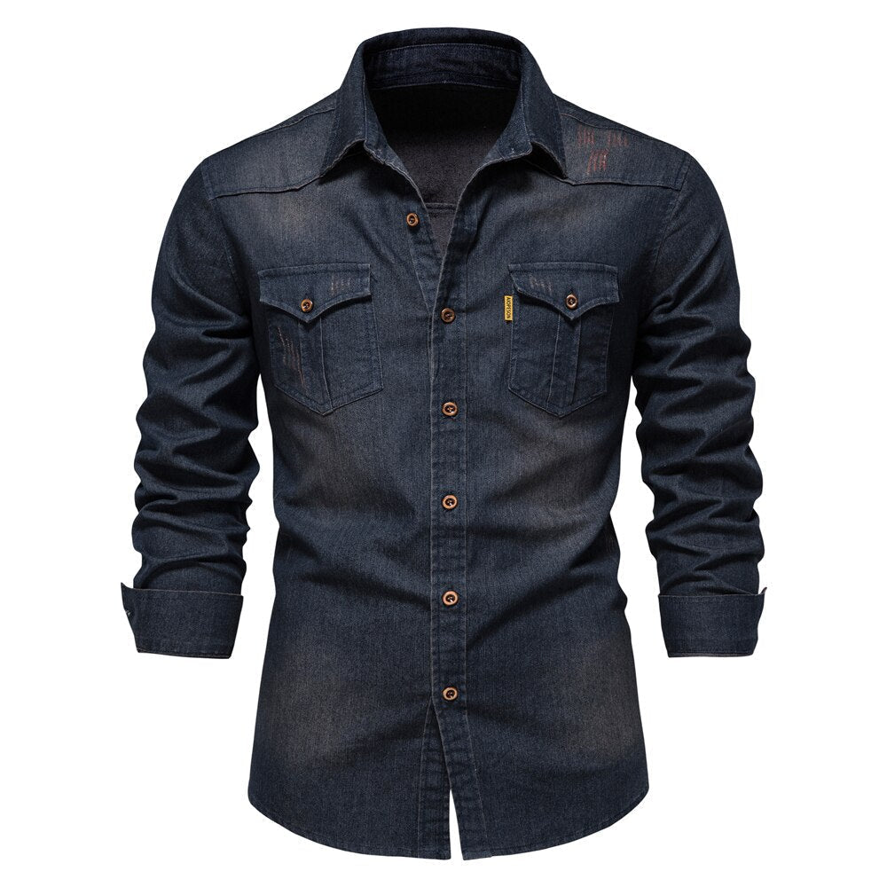 Flex Denim Button-Up - Carter
