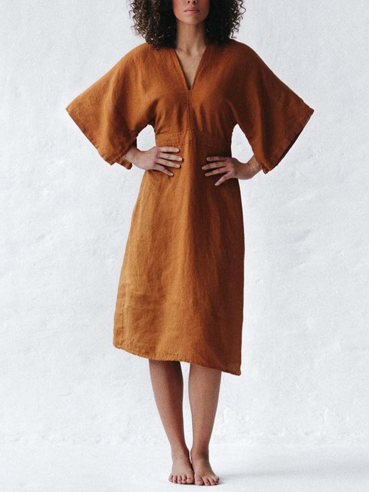 Sophisticated Indigo Linen Dress | Chic and Comfortable