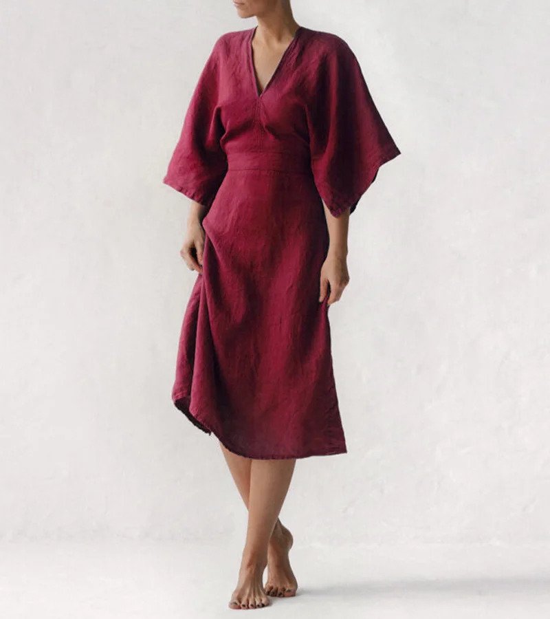 Sophisticated Indigo Linen Dress | Chic and Comfortable