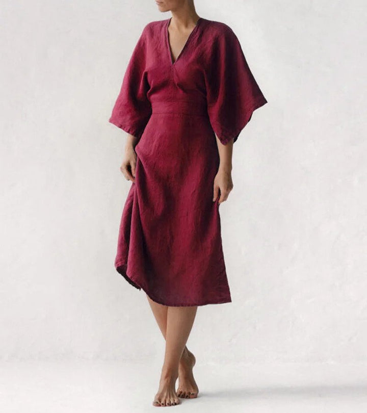 Sophisticated Indigo Linen Dress | Chic and Comfortable