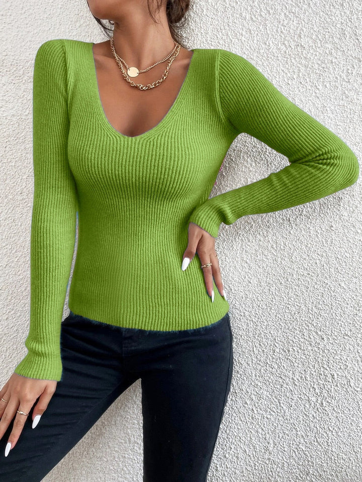 Slim Fit V-Neck Sweater - Derek