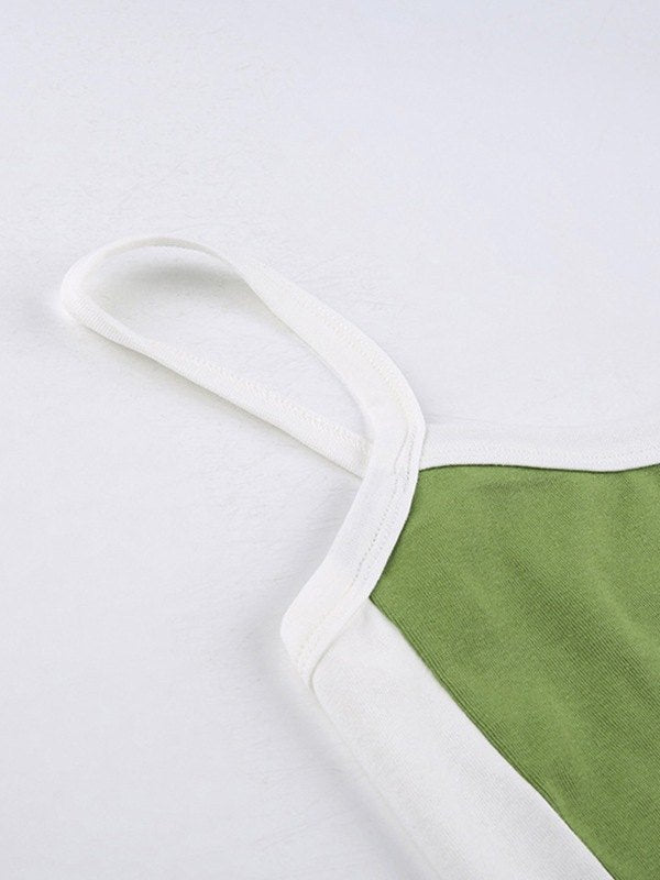 Coastal Elegance Contrast Tank Top