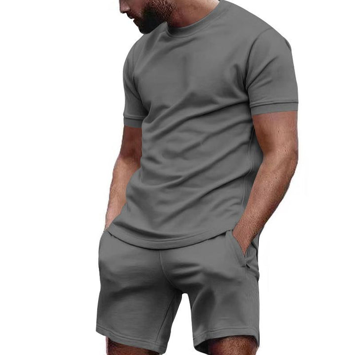 Ethan - Classic Summer Tee and Shorts Ensemble | Luxe Warm-Weather Line