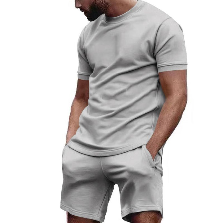 Ethan - Classic Summer Tee and Shorts Ensemble | Luxe Warm-Weather Line