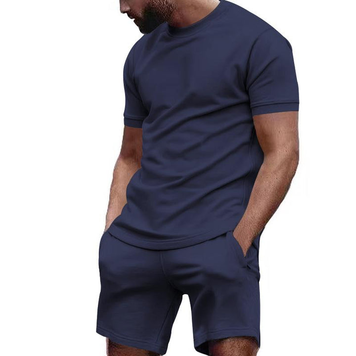 Ethan - Classic Summer Tee and Shorts Ensemble | Luxe Warm-Weather Line