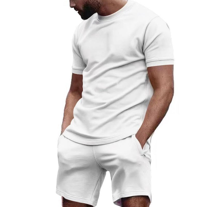 Ethan - Classic Summer Tee and Shorts Ensemble | Luxe Warm-Weather Line