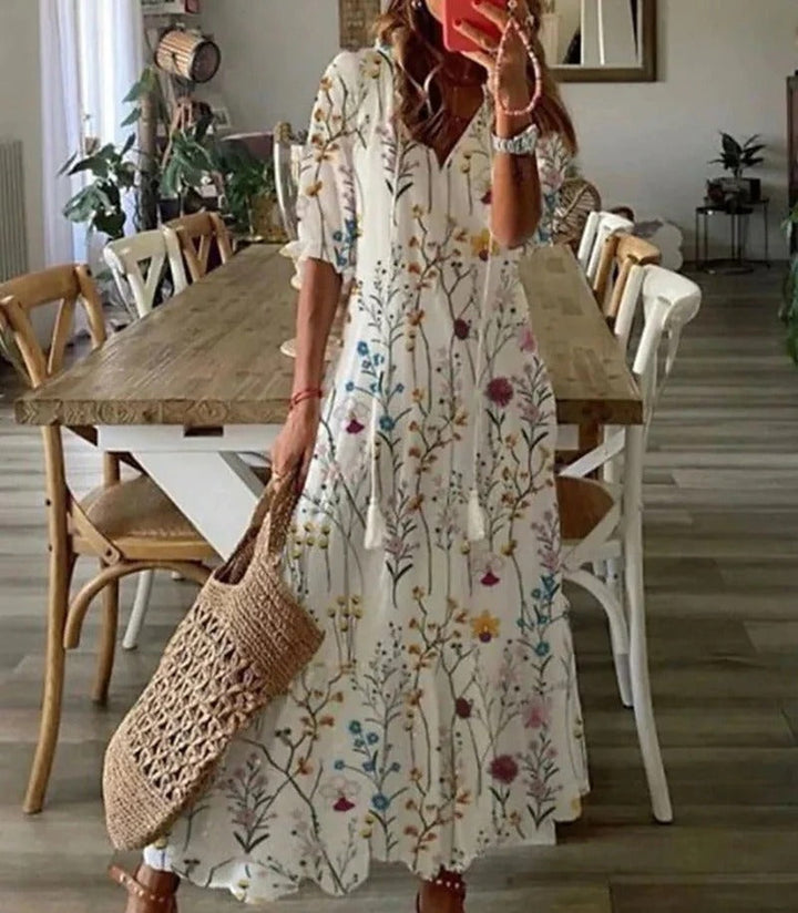 Luna's Flowing Bohemian Gown
