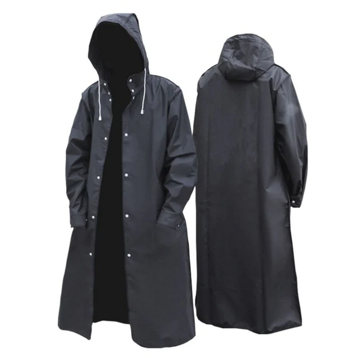 Titan Shield Long Raincoat for Men with Hood