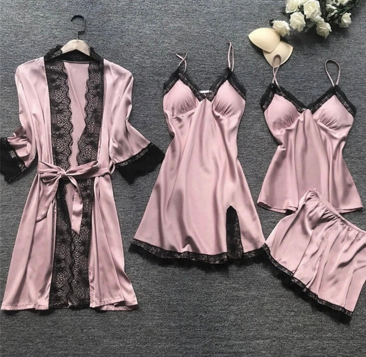 Silk Charmeuse Pajama Ensemble - Stella