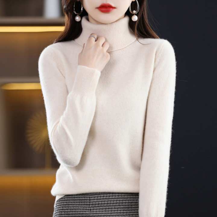 Sleek Cashmere Women's Turtleneck Sweater - Mia