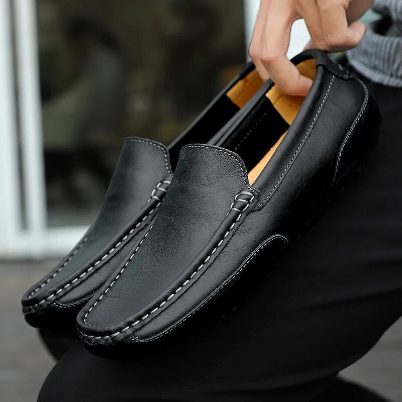 Damiano's Classic Men's Leather Slip-Ons