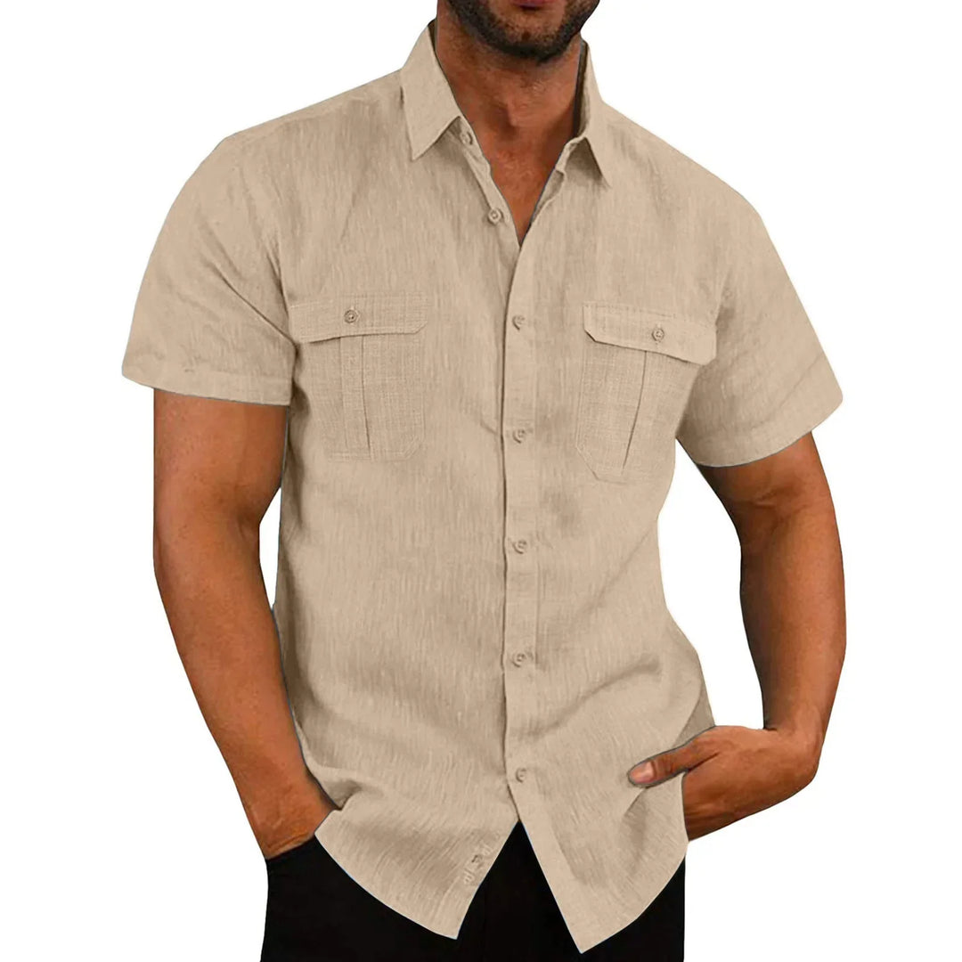 Lennard's Casual Chest-Pocket Short-Sleeve Tee for Men