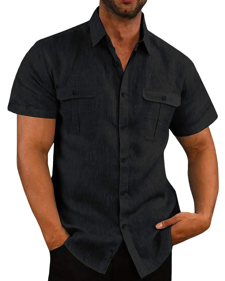 Lennard's Casual Chest-Pocket Short-Sleeve Tee for Men
