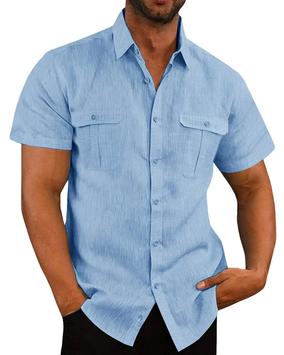 Lennard's Casual Chest-Pocket Short-Sleeve Tee for Men