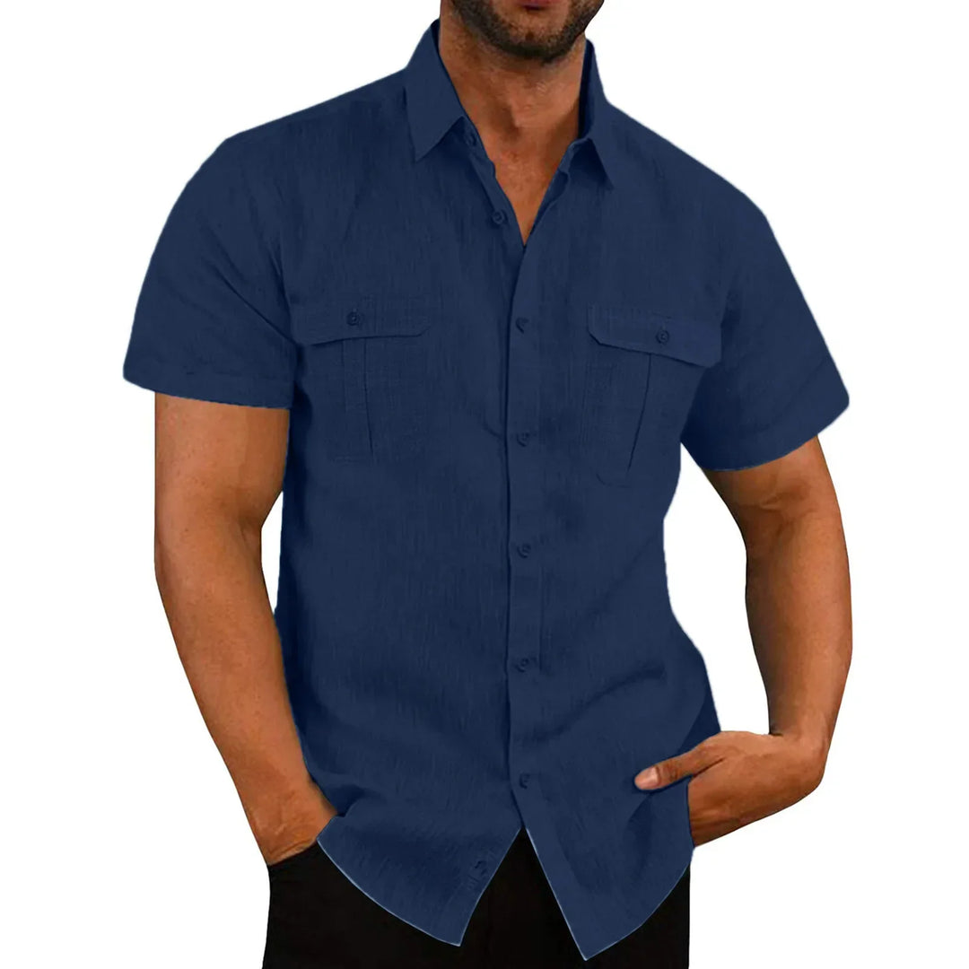 Lennard's Casual Chest-Pocket Short-Sleeve Tee for Men