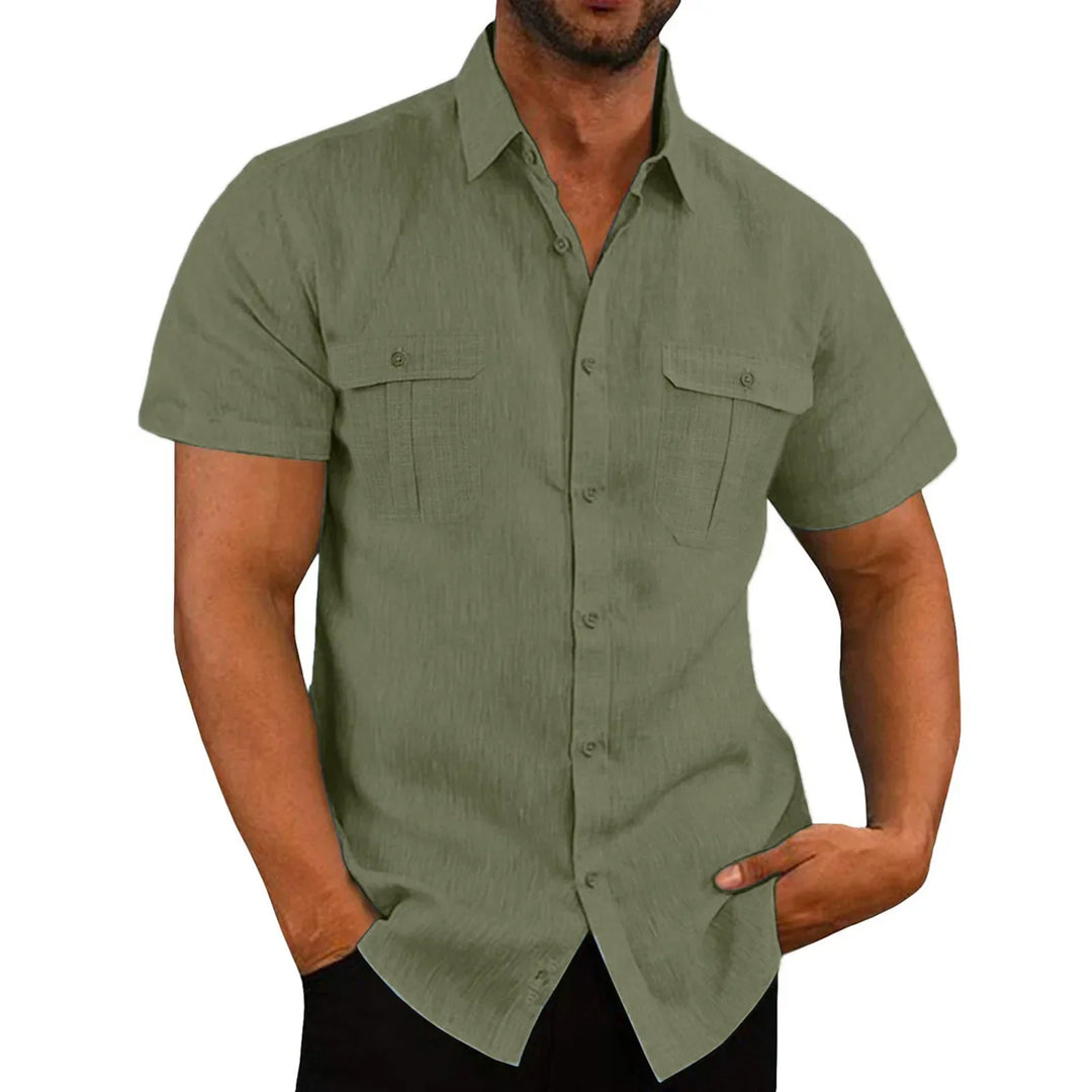 Lennard's Casual Chest-Pocket Short-Sleeve Tee for Men