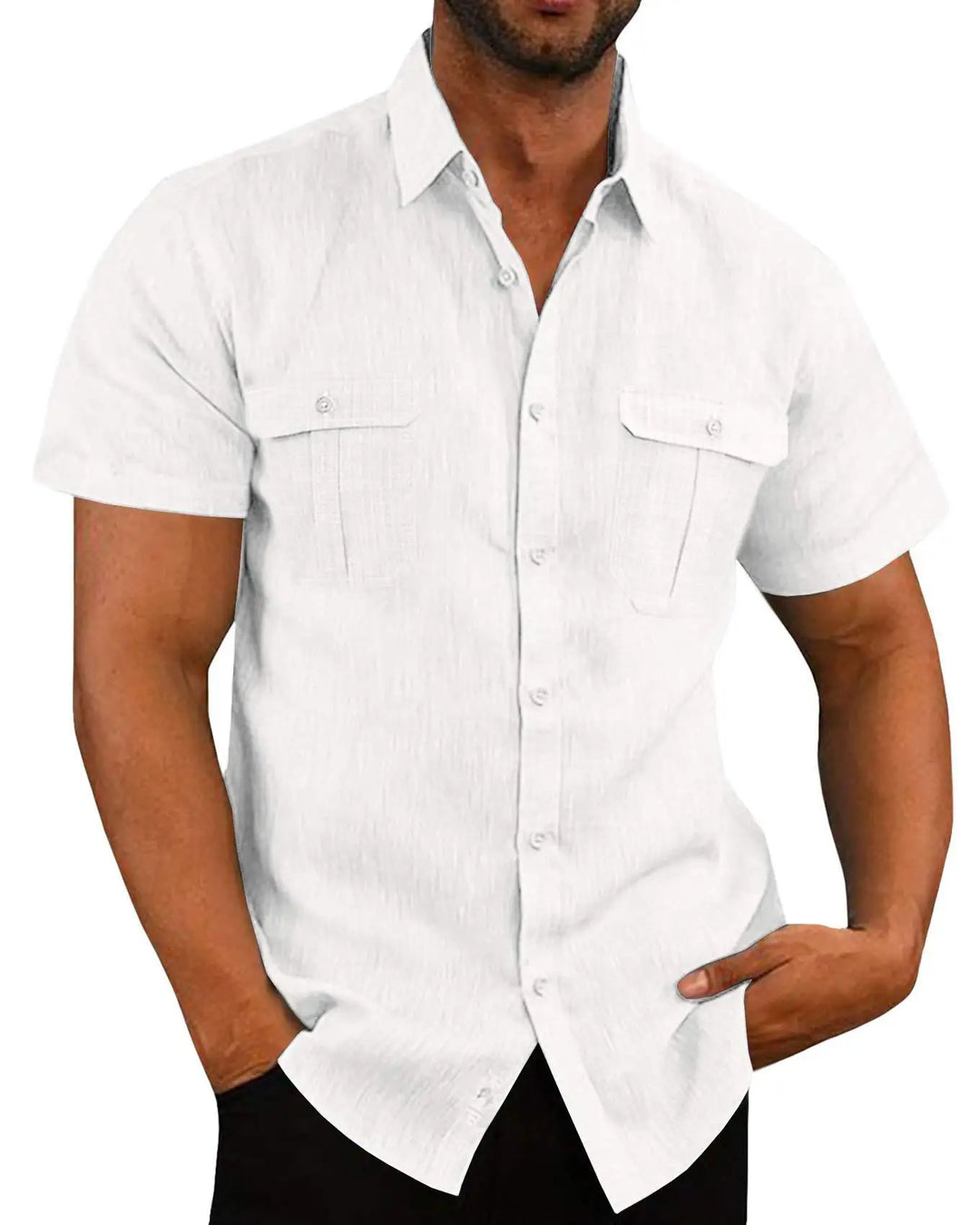 Lennard's Casual Chest-Pocket Short-Sleeve Tee for Men