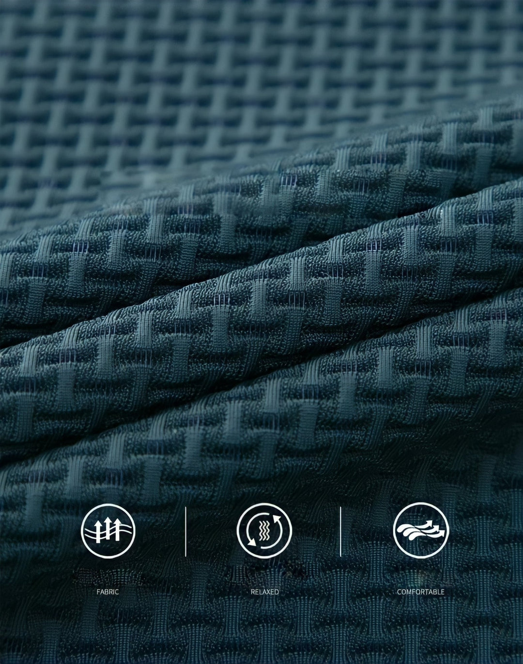 Textured Easy-Care Fitted Polo for Men