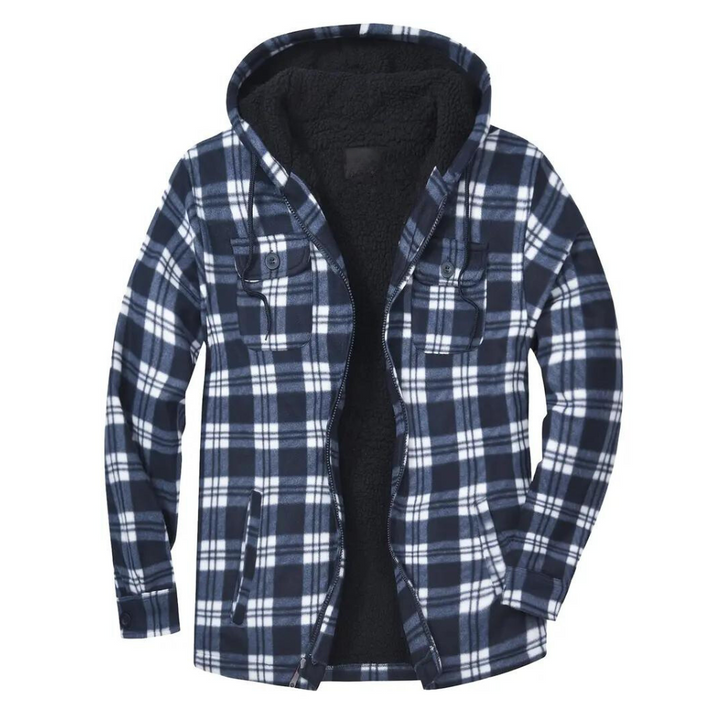 Hooded Checkered Jacket for Men - Carter