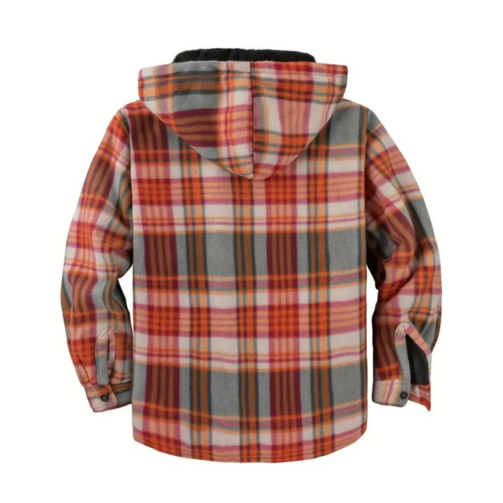 Hooded Checkered Jacket for Men - Carter