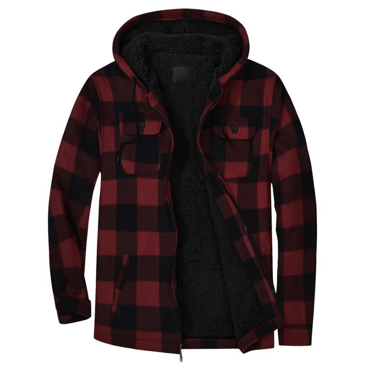 Hooded Checkered Jacket for Men - Carter