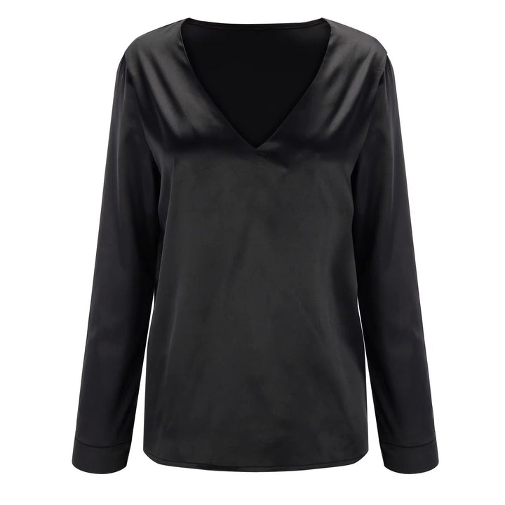 Chic Long Sleeve Blouse for Women with V-Neck - Bella