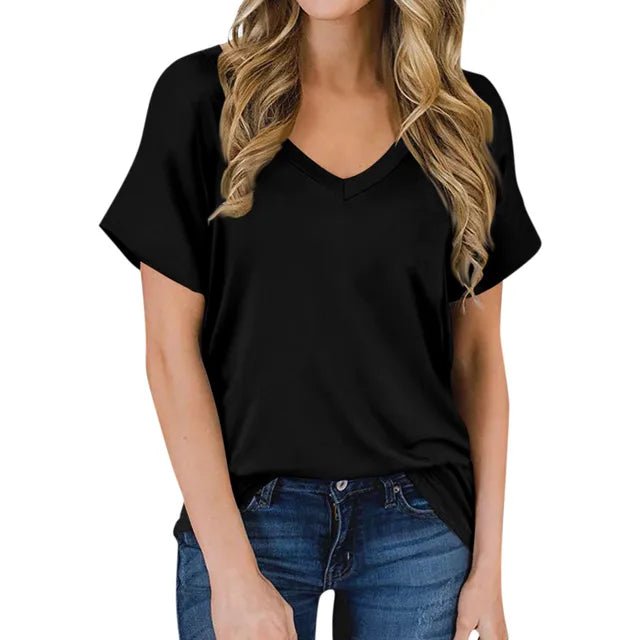 Essential V-Neck Tee - Skylar