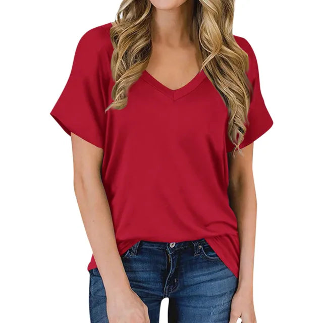 Essential V-Neck Tee - Skylar