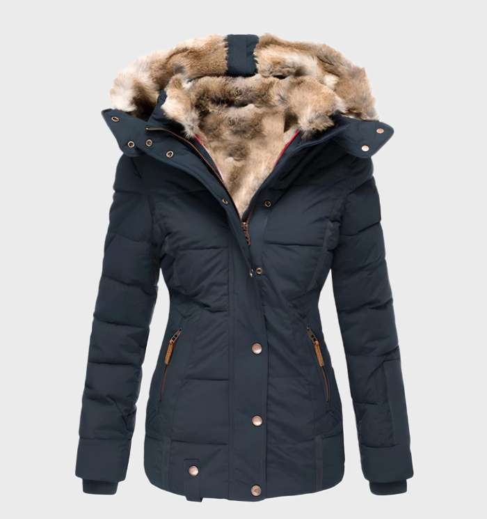 Hooded Slim Cut Winter Coat for Women - Elara