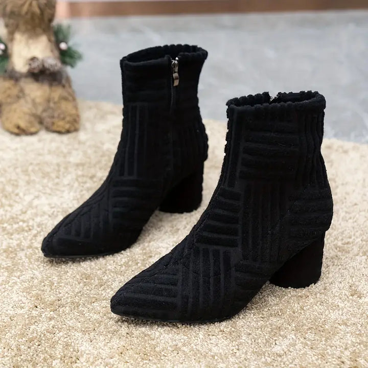 Chic Block Heel Boots for Women - Aurora