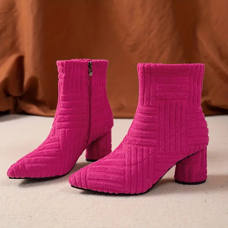 Chic Block Heel Boots for Women - Aurora