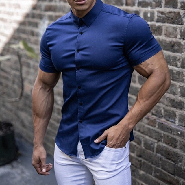 Muscle Tee with Stretch Fabric - MaxWear