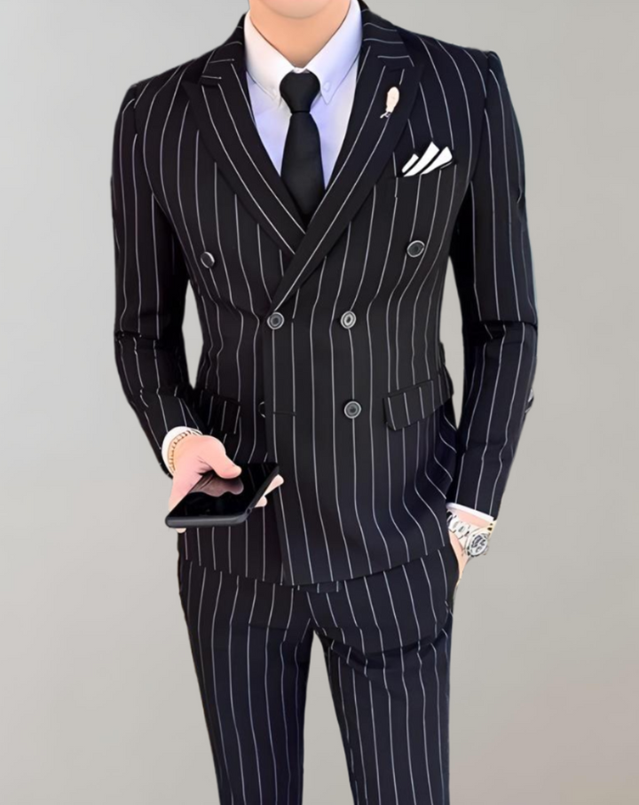 Pinstriped Suit for Men - Ethan Collection