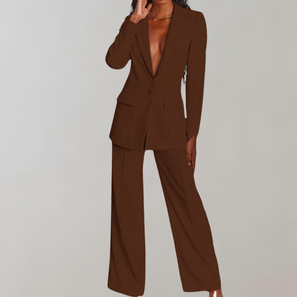 Chic Blazer and Trouser Ensemble - Ava