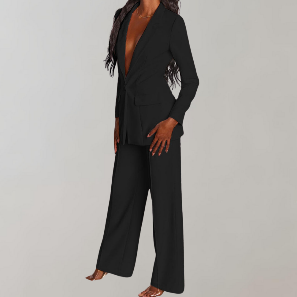 Chic Blazer and Trouser Ensemble - Ava